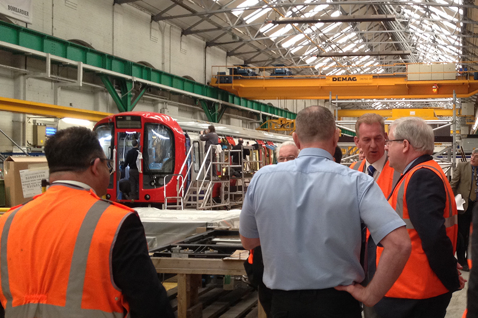 Secretary of State tours Bombardier.