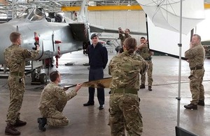 Photographic apprentices at RAF Cosford set up a shot