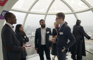 National Apprenticeship Week 2015: Apprenticeship Ambassador Anthony Impey talks to employers on the London Eye.