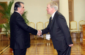 HMA Hugh Philpott with President of Tajikistan Emomali Rahmon