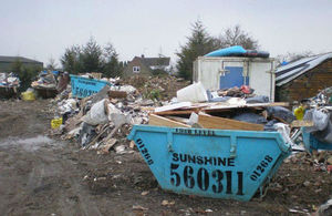 Waste at the illegal site
