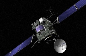 Artist impression of the Rosetta spacecraft.