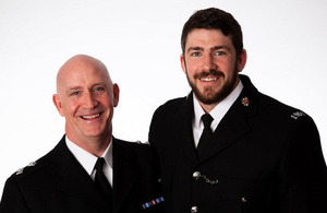 Tom with his Dad, Insp Mike Wilkinson