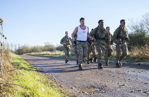 Morning starts with a 6-mile run [Picture: Petty Officer Airman (Photographer) Owen Cooban, Crown copyright]