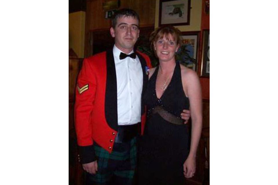 Corporal Barry Dempsey with his wife (All rights reserved.)