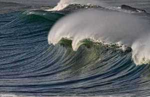 Picture of a wave breaking