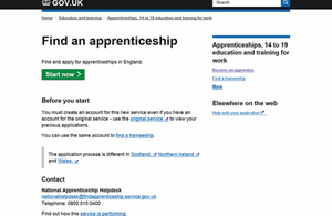‘Find an apprenticeship’ service live from May.