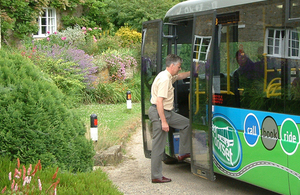 Bus in rural area