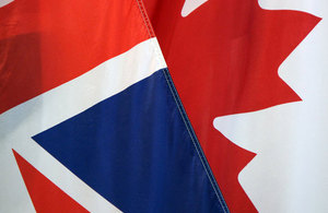 Flags of the United Kingdom and Canada