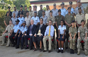 Course participants with Sandhurst instructors