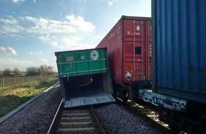 Image showing detached container on the track