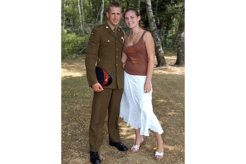 Lance Corporal Alex Hawkins pictured with his girlfriend Louise (All rights reserved.)