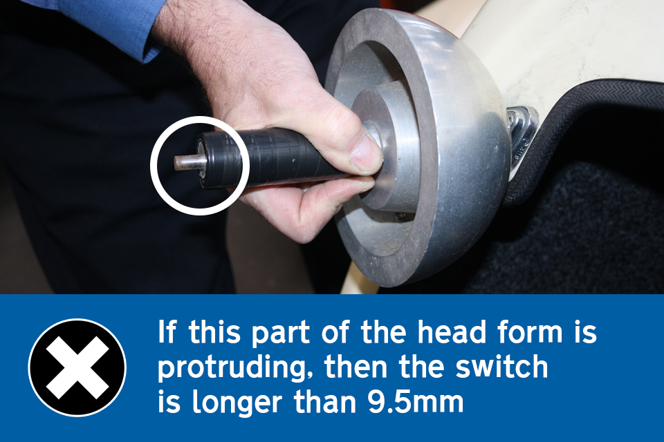 165 mm sphere is used to check what is contactable within the 'specified zone'.
