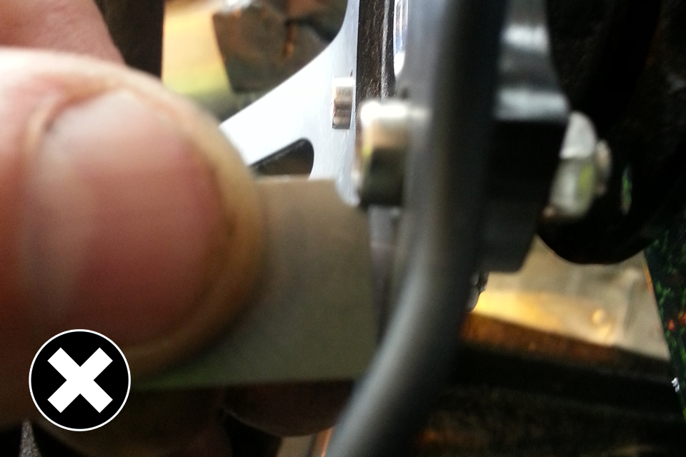 Not allowed: steering wheel with 'unradiused' edges.