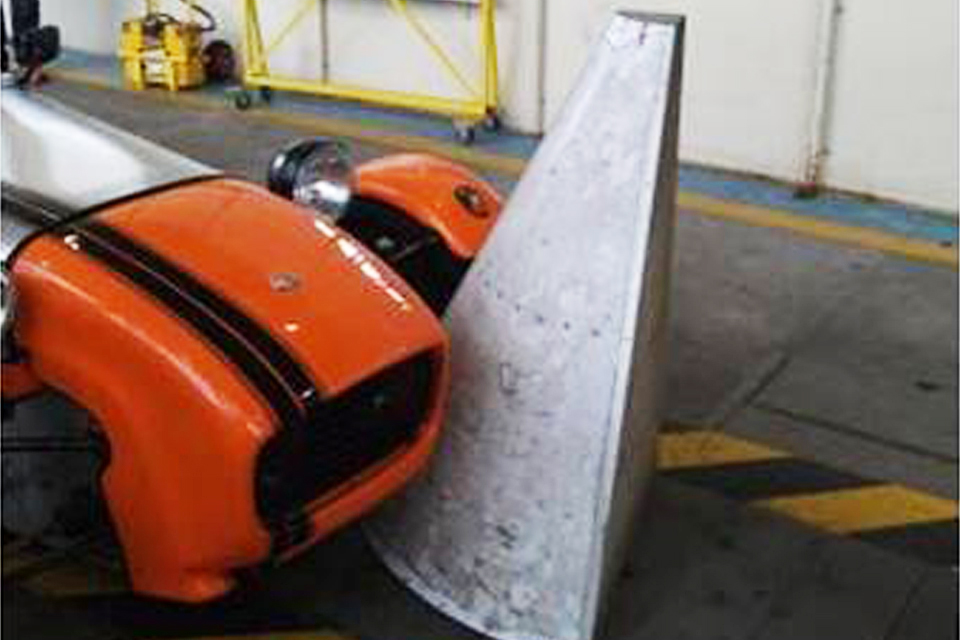 Cone is used to determine the floor line.