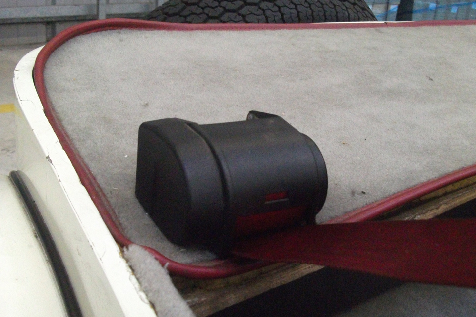 Seat belt anchorage above view.