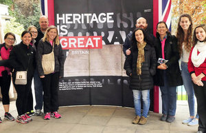 Families who visited the British Residence during Chile's National Heritage Day.