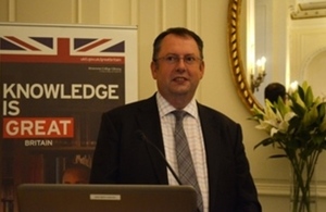 Andrew Staunton welcoming guests at the British Ambassador’s Residence