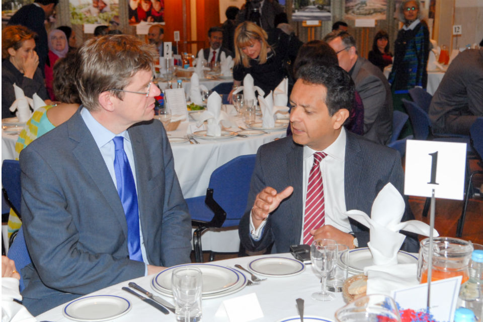 Greg Clark with Amyn Mawji OBE President of the Ismaili Council for the UK