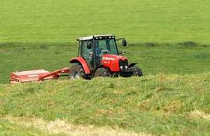 Tractor in field