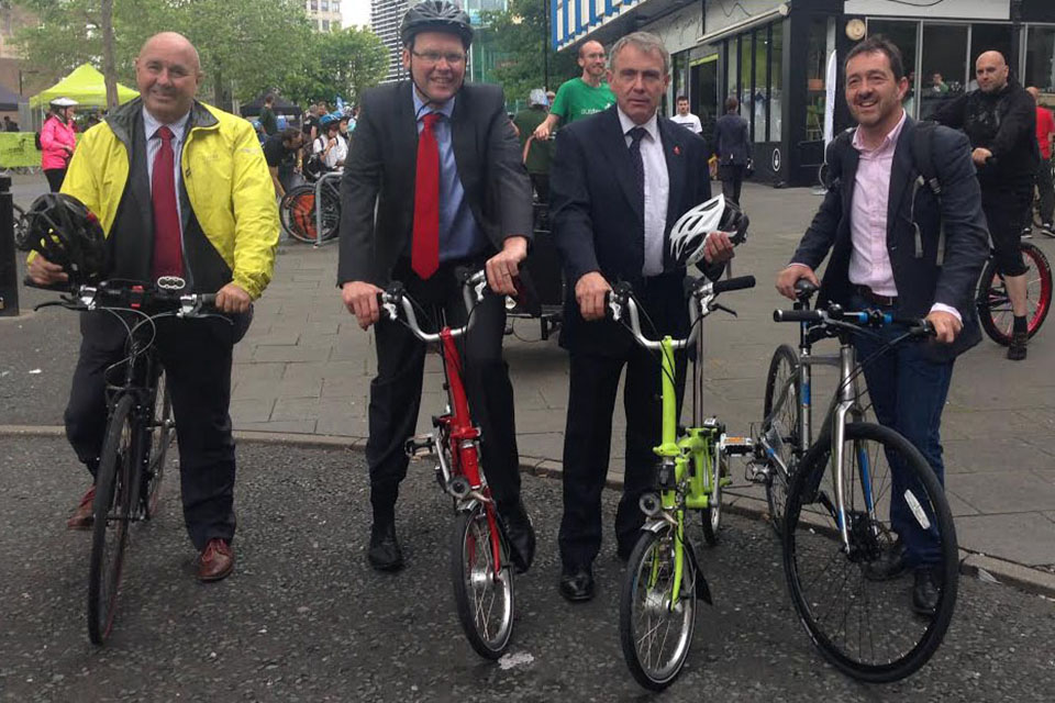 Robert Goodwill and cyclists