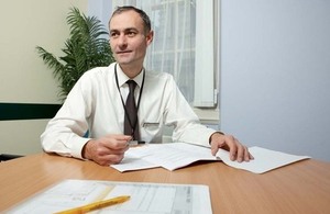 worker at desk