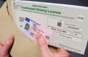 licence driving code check counterpart extended hours days driver gov