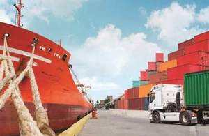 Image of exports being transported