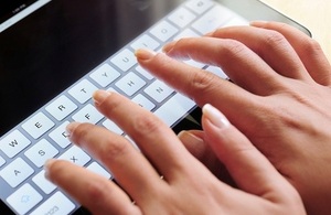 Image of typing on keyboard