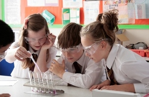 Pupils in chemistry lesson