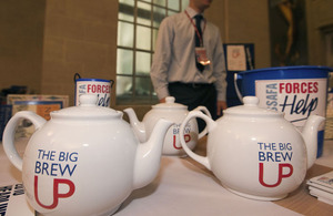 The Big Brew Up event held in MOD's Main Building, London