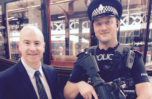 T/Ch Supt Mick Vance (left) with PC Barry Owen