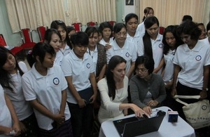 PSVI Co-Founder meets with participants in the 'She Leads' voter education programme