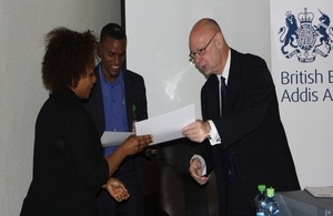 BE Addis handing over certificates
