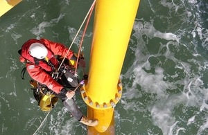 CWind inspecting offshore installation (c) CWind