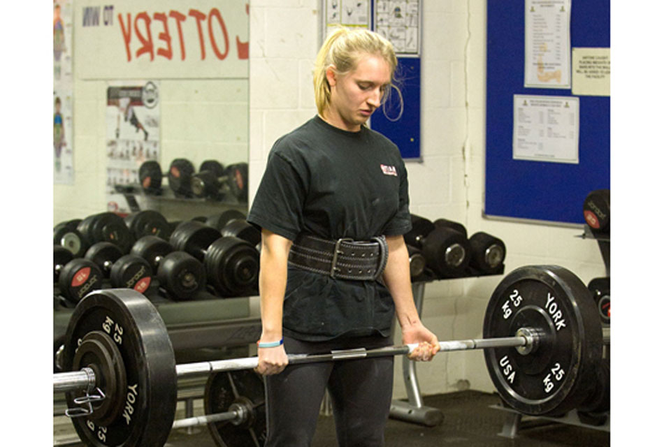 Able Seaman Helen Barnsley-Parson training at HMS Collingwood