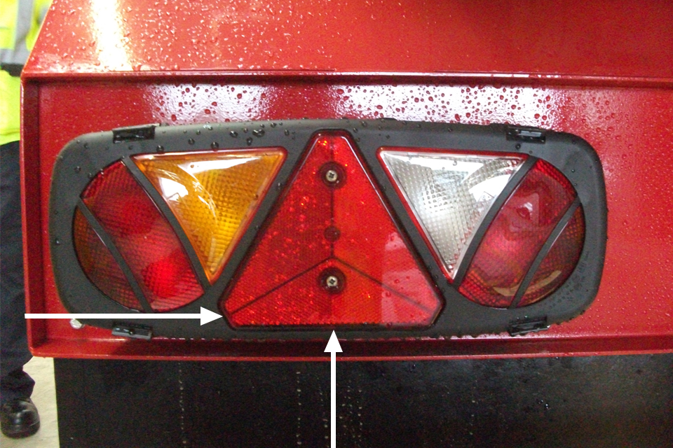 Height from ground and distance from outer edge of trailer will be measured.
