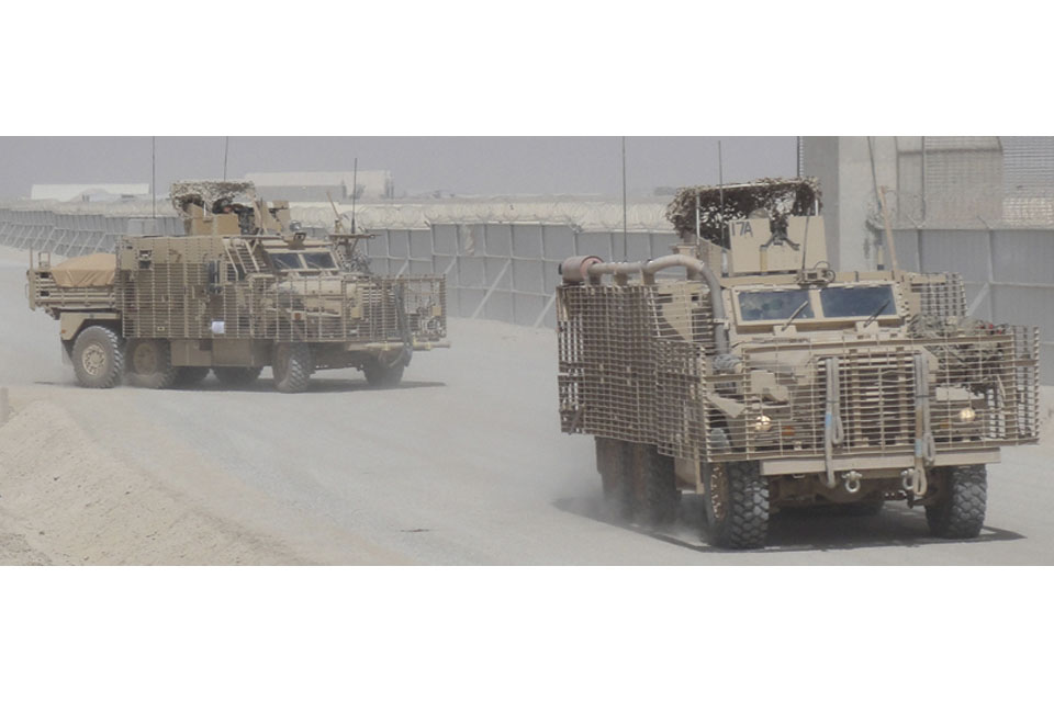 Mastiff vehicles at Camp Bastion 