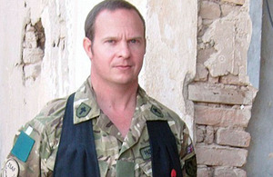 The Reverend Robin Richardson, Chaplain to 3rd Battalion The Parachute Regiment, currently deployed to Helmand province, southern Afghanistan