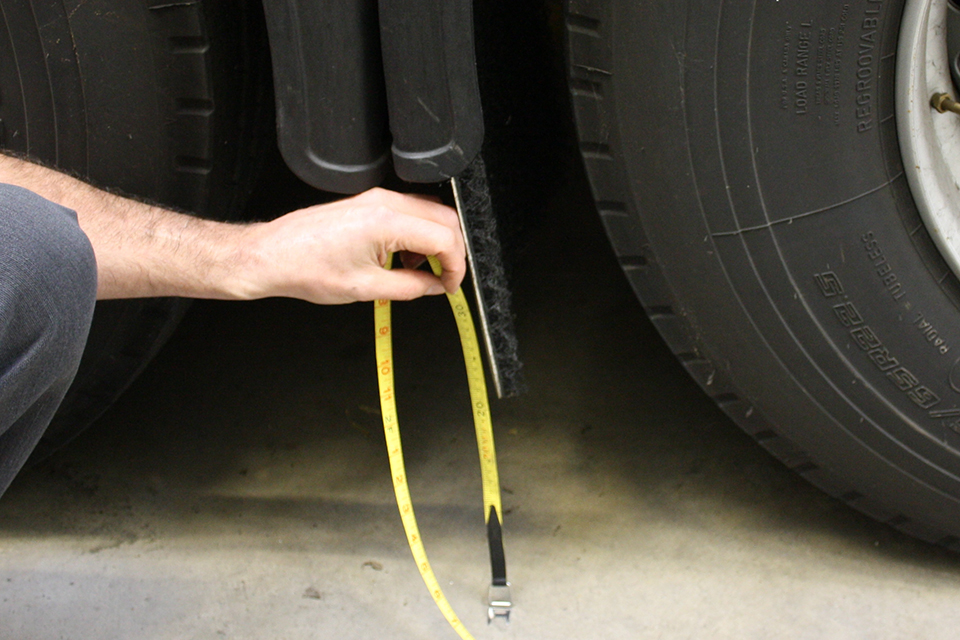 DVSA will measure the height from the ground
