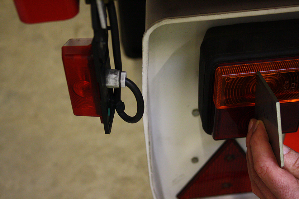 DVSA will use a gauge to check the angles of visibility.