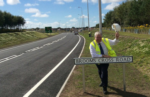 Transport Secretary visits new Broom’s Cross Road in Sefton.