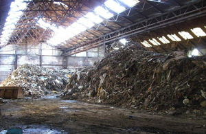 Illegal waste site
