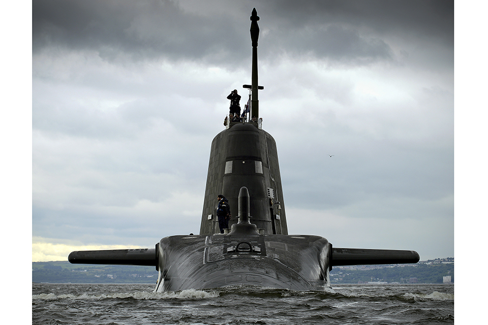 HMS Artful, the third of the Royal Navy’s new Astute Class attack submarines has arrived at her Scottish base port from where she will carry out sea trials before entering service later this year.