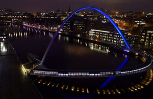 Looking down the Tyne from Gateshead in Newcastle - PA Image