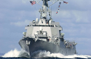 The USS Winston S Churchill