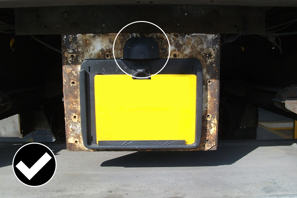 Number plate must be illuminated.
