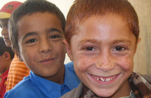 Children at the Kujah Rawesh School in Kabul