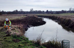 Working on the river restoration project at Bocking