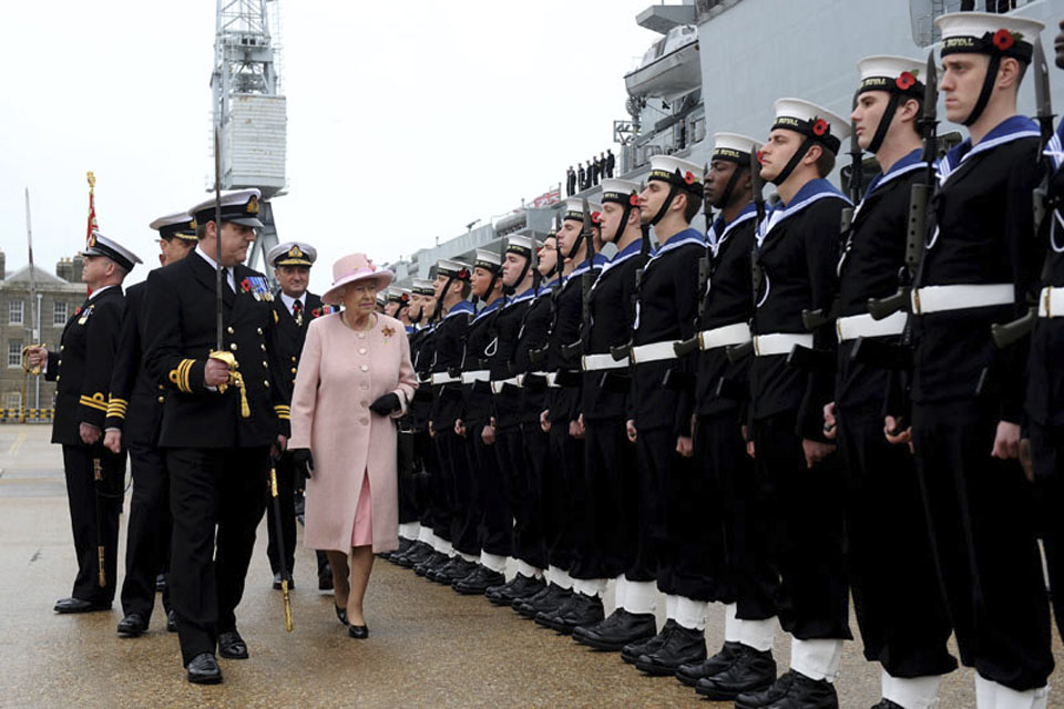 Her Majesty The Queen inspects the Guard of Honour
